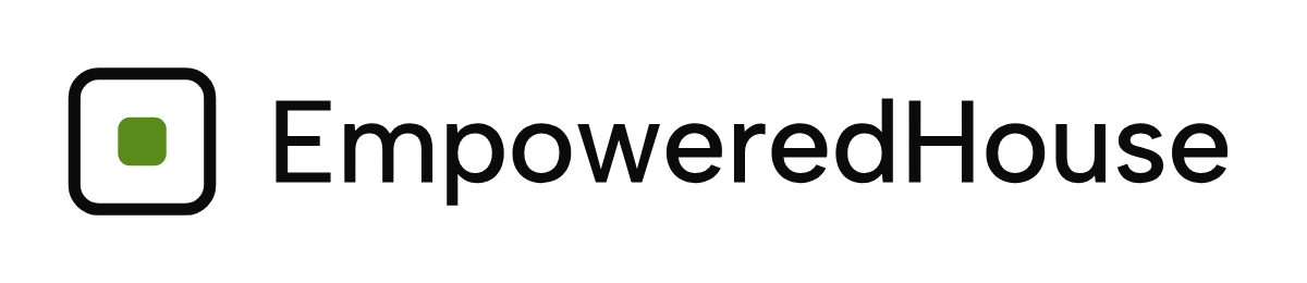 Empowered House logo, transparent background, 1200 px